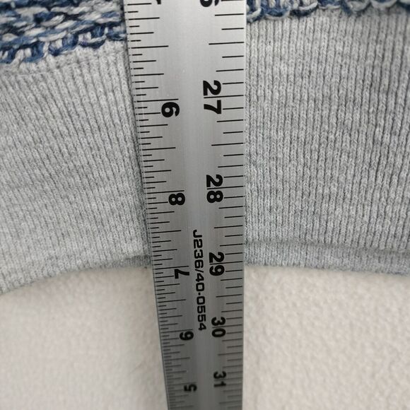 Schott Bros Sweater Mens Small Blue Gray Perfecto Crew Neck Heathered Marled USA - Picture 8 of 13